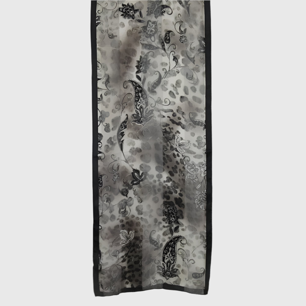 Oscar de la Renta Floral Silk Scarf - Long - 4418