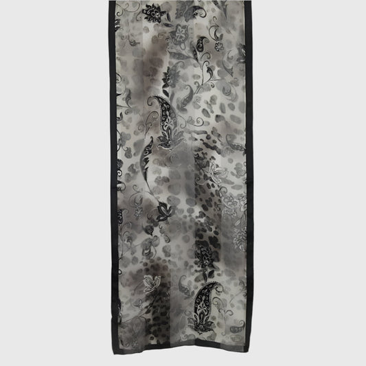 Oscar de la Renta Floral Silk Scarf - Long - 4418
