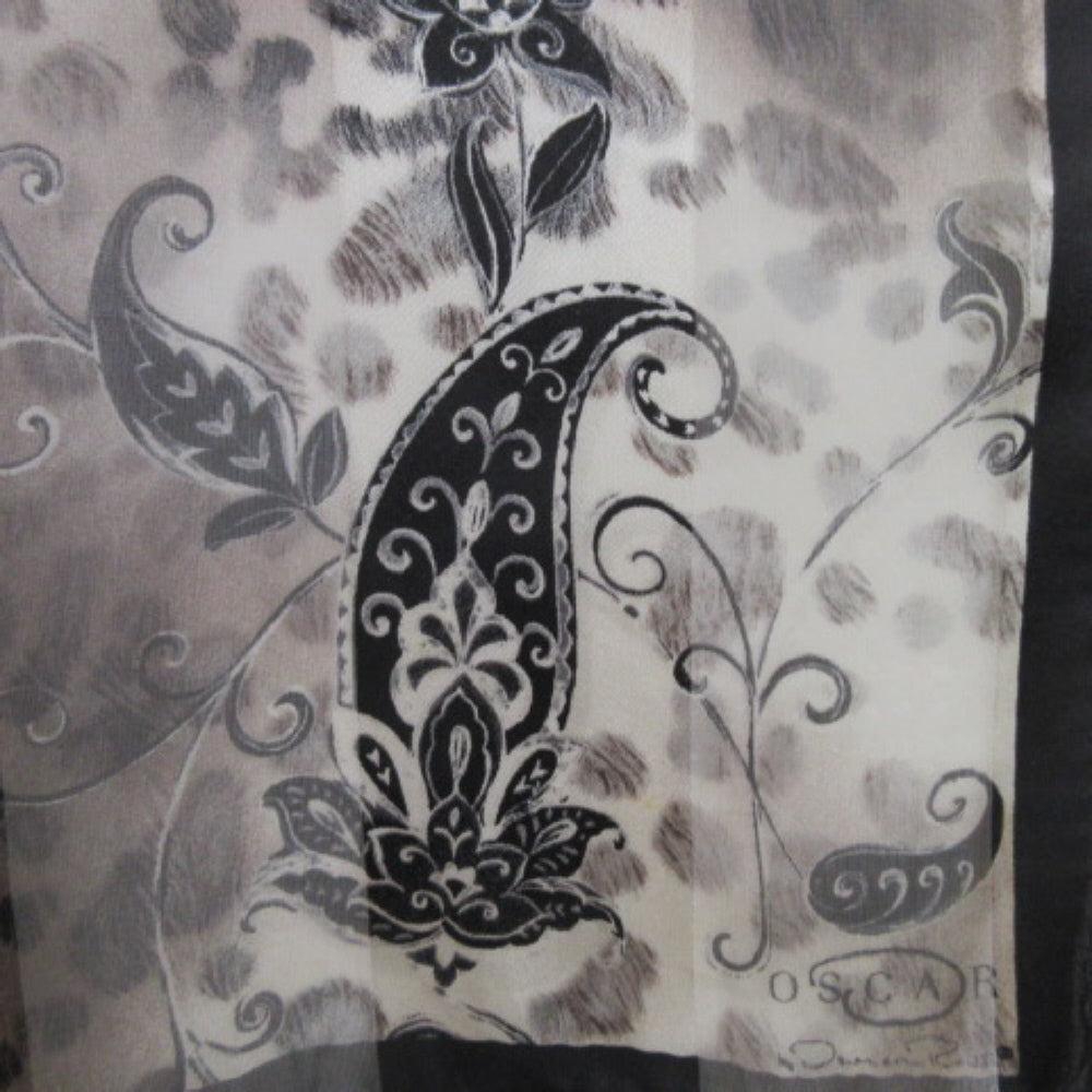 Oscar de la Renta Floral Silk Scarf - Long - 4418