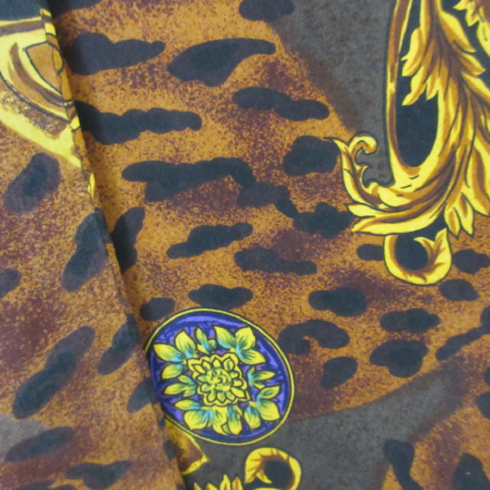 Animal Print Silk Scarf - Long - 4454