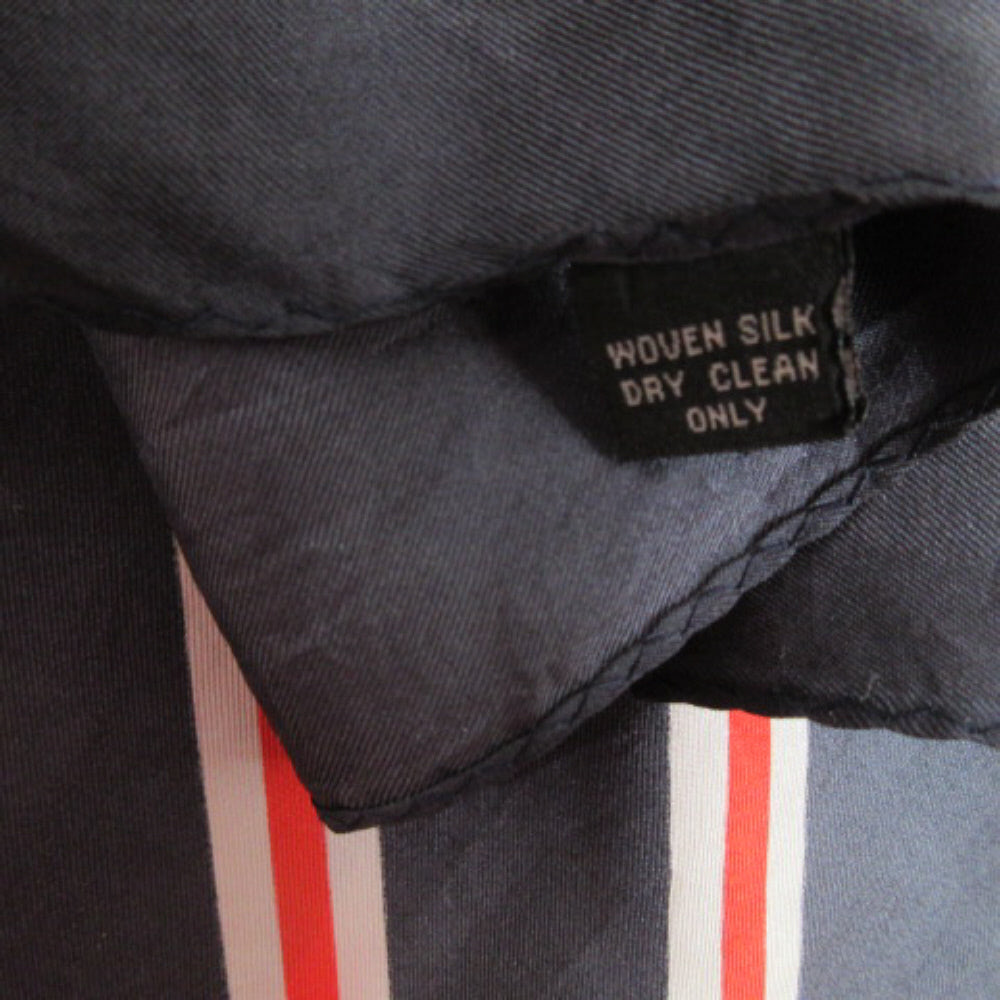 Geometric Striped Silk Scarf - Long – 4462