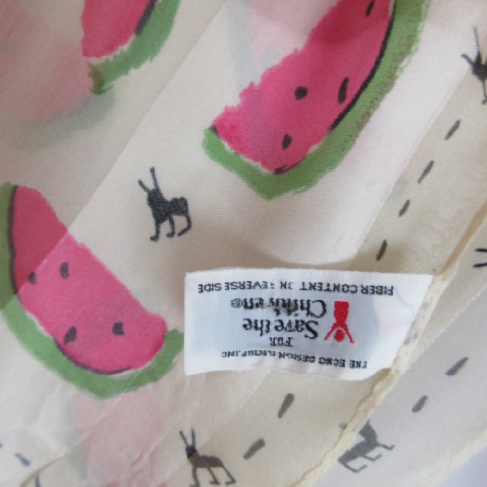 Picnic Feed the Ants Watermelon Art Silk Scarf - Long – 4466