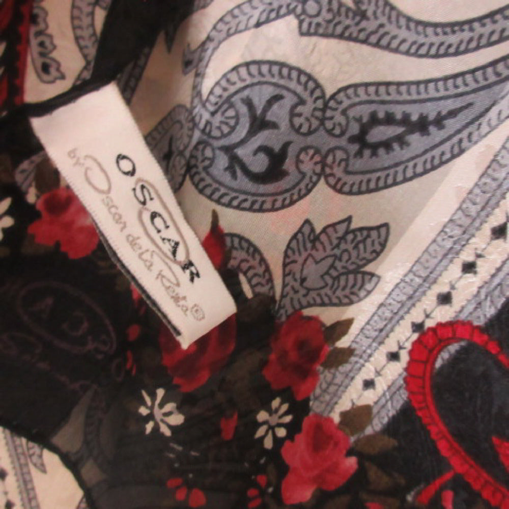 Oscar de la Renta Paisley Silk Scarf - Long - 4529