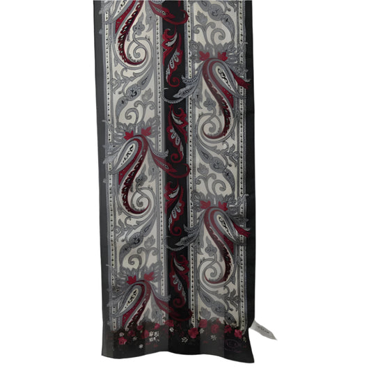Oscar de la Renta Paisley Silk Scarf - Long - 4529