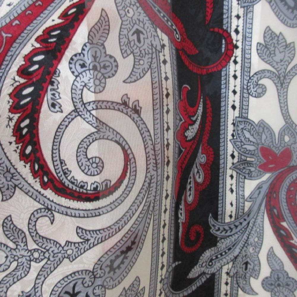Oscar de la Renta Paisley Silk Scarf - Long - 4529