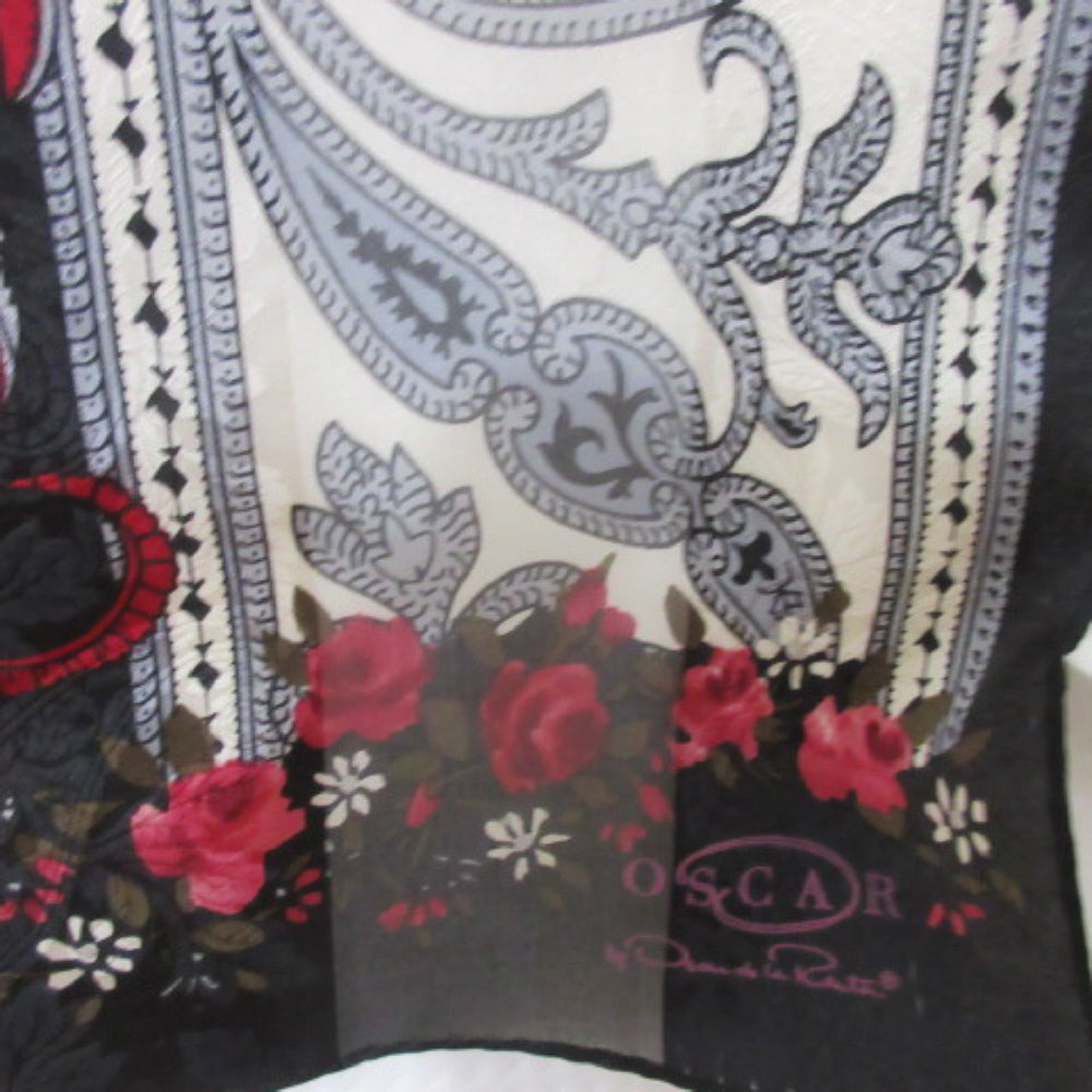 Oscar de la Renta Paisley Silk Scarf - Long - 4529