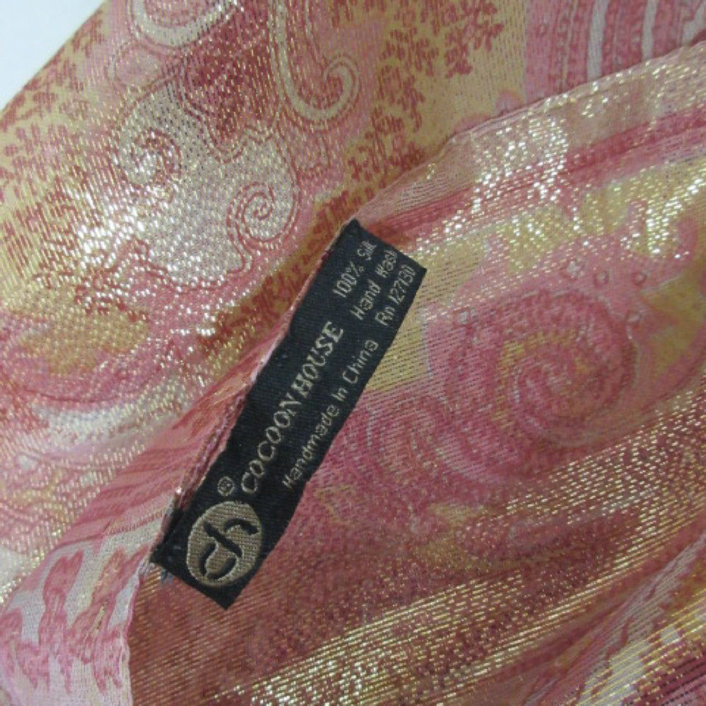 Metallic Cocoon House Designer Silk Scarf - Long – 4535