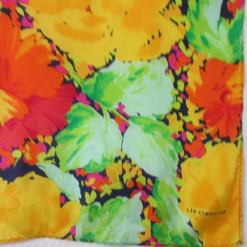 Liz Claiborne Art Floral Silk Scarf - Long – 4544