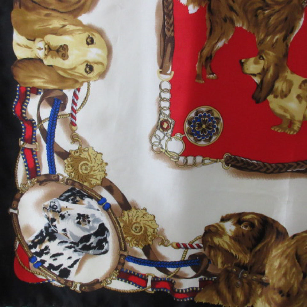 Bill Blass Designer Dogs Silk Scarf - Square - 4554