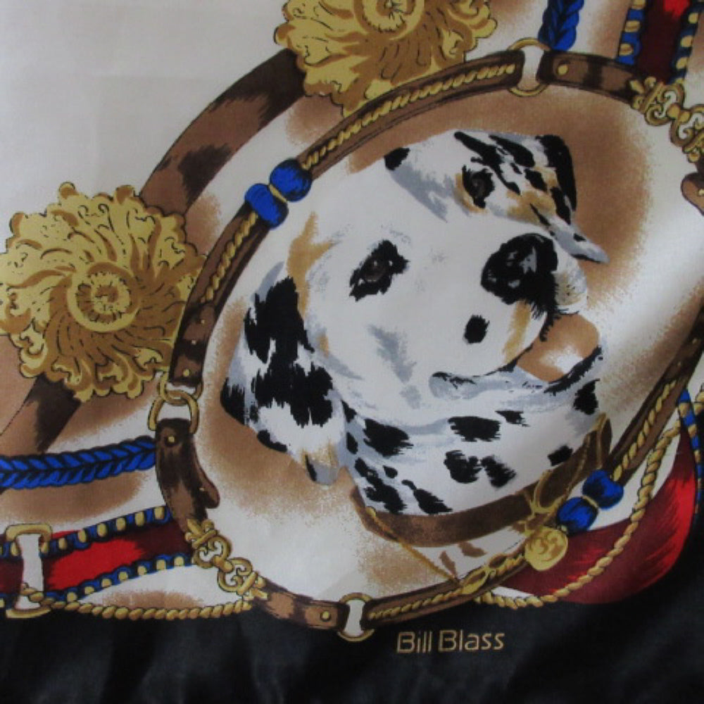 Bill Blass Designer Dogs Silk Scarf - Square - 4554