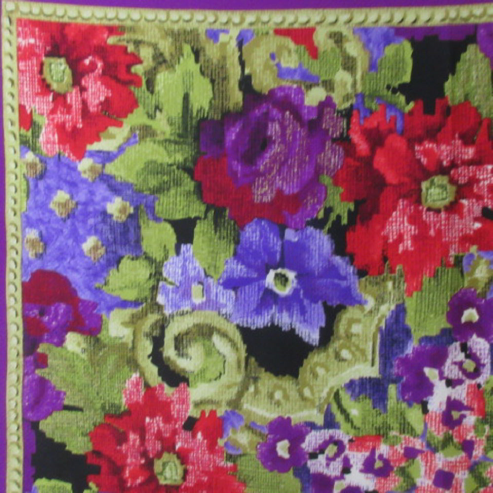 Adrienne Vittadini Floral Silk Scarf - Square - 4572