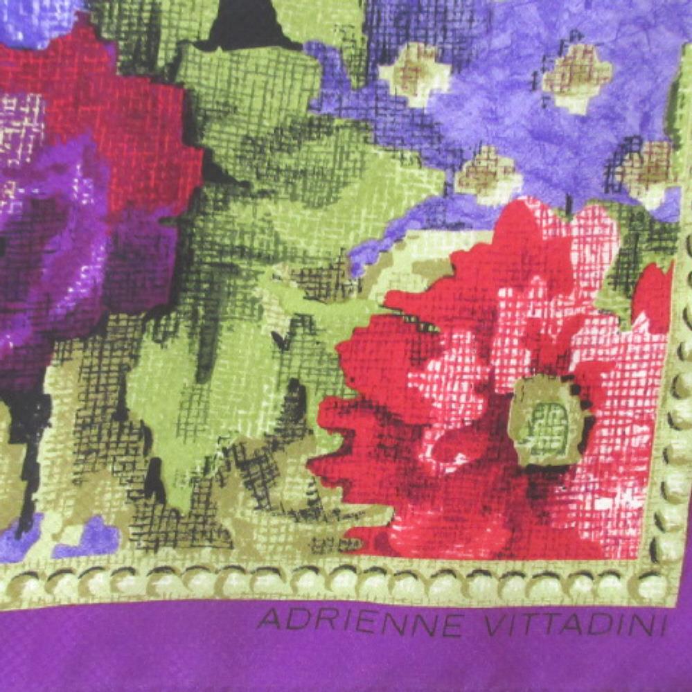 Adrienne Vittadini Floral Silk Scarf - Square - 4572