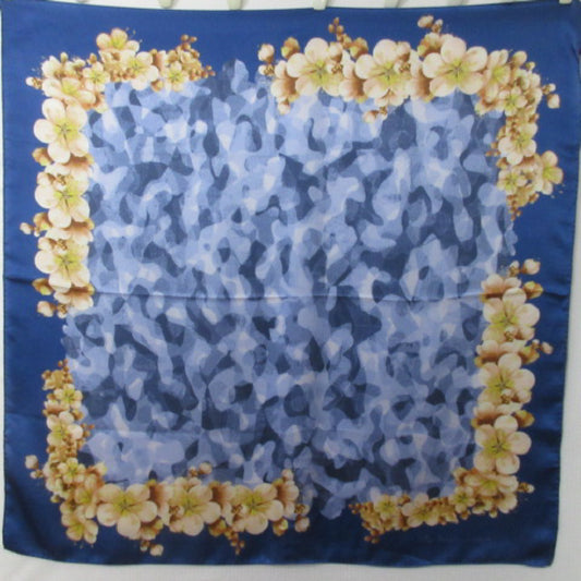 MILA SCHON Silk Scarf - Floral - 34" Square - 4573