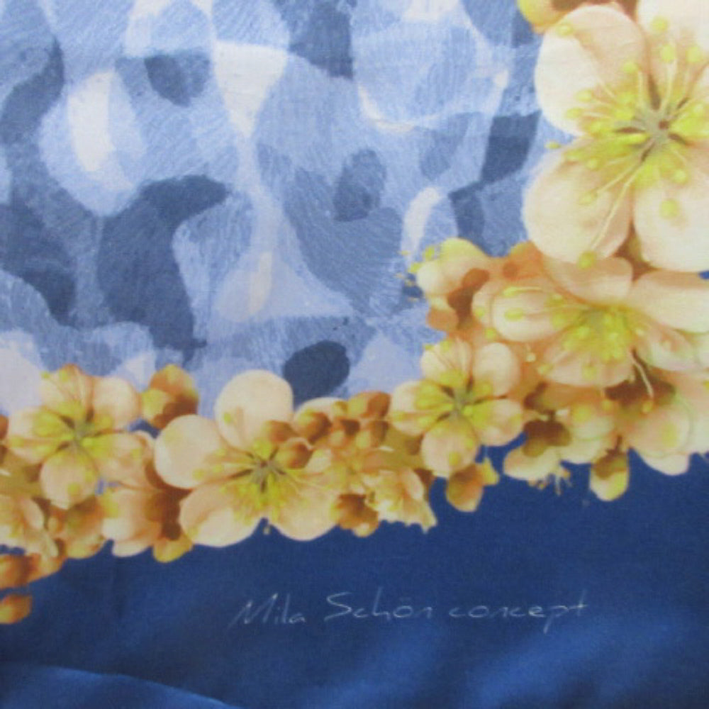 MILA SCHON Silk Scarf - Floral - 34" Square - 4573