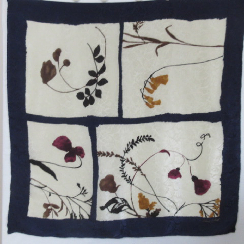 Anne de Sevil Floral Silk Scarf - Square - 4609