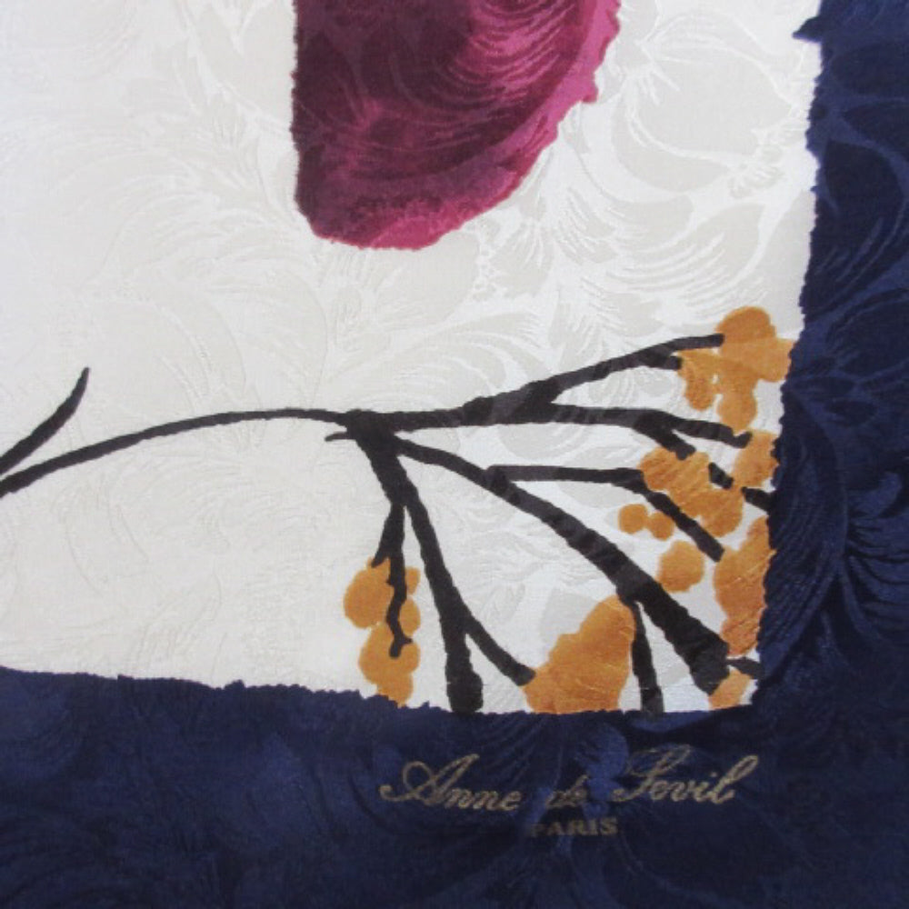 Anne de Sevil Floral Silk Scarf - Square - 4609