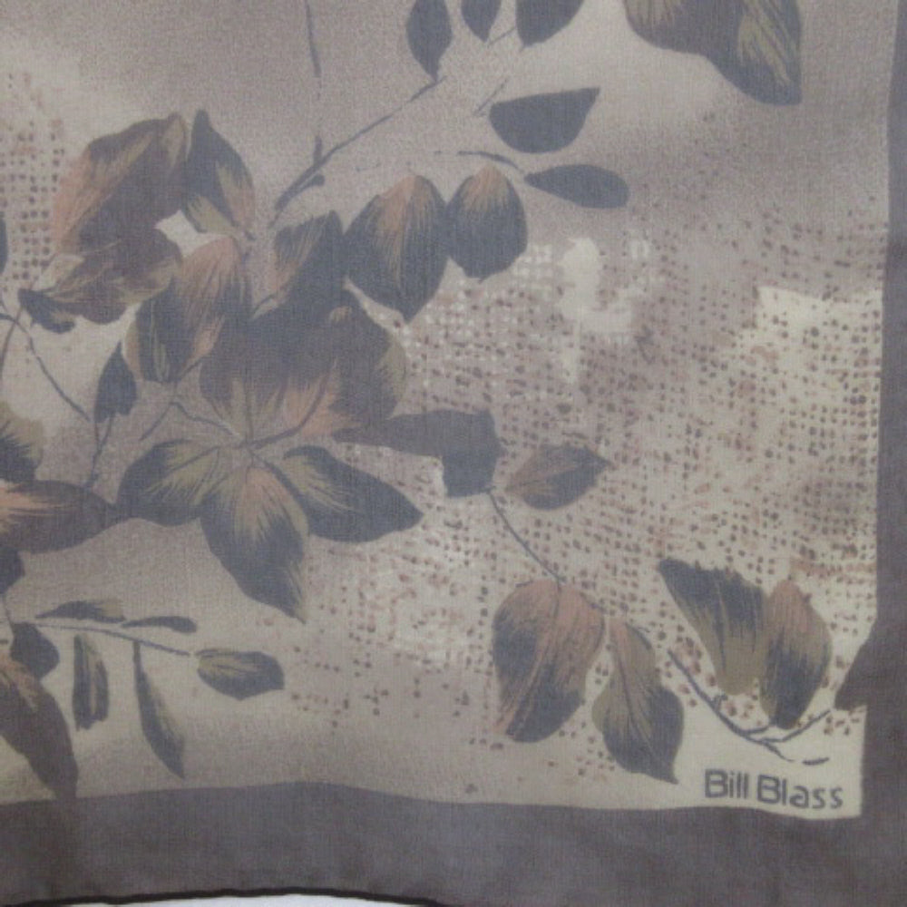 Bill Blass Leaves Silk Scarf - Long - 4650