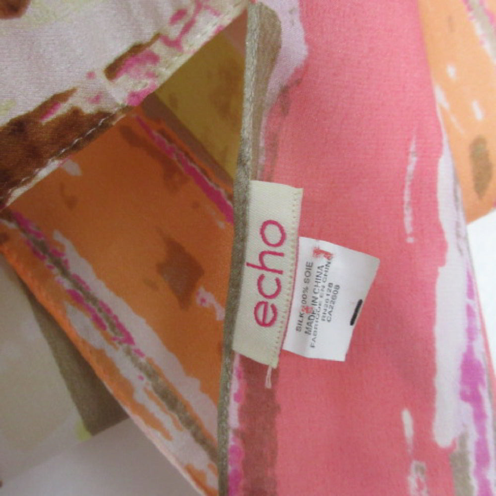 Echo Abstract Silk Scarf - Long – 4656