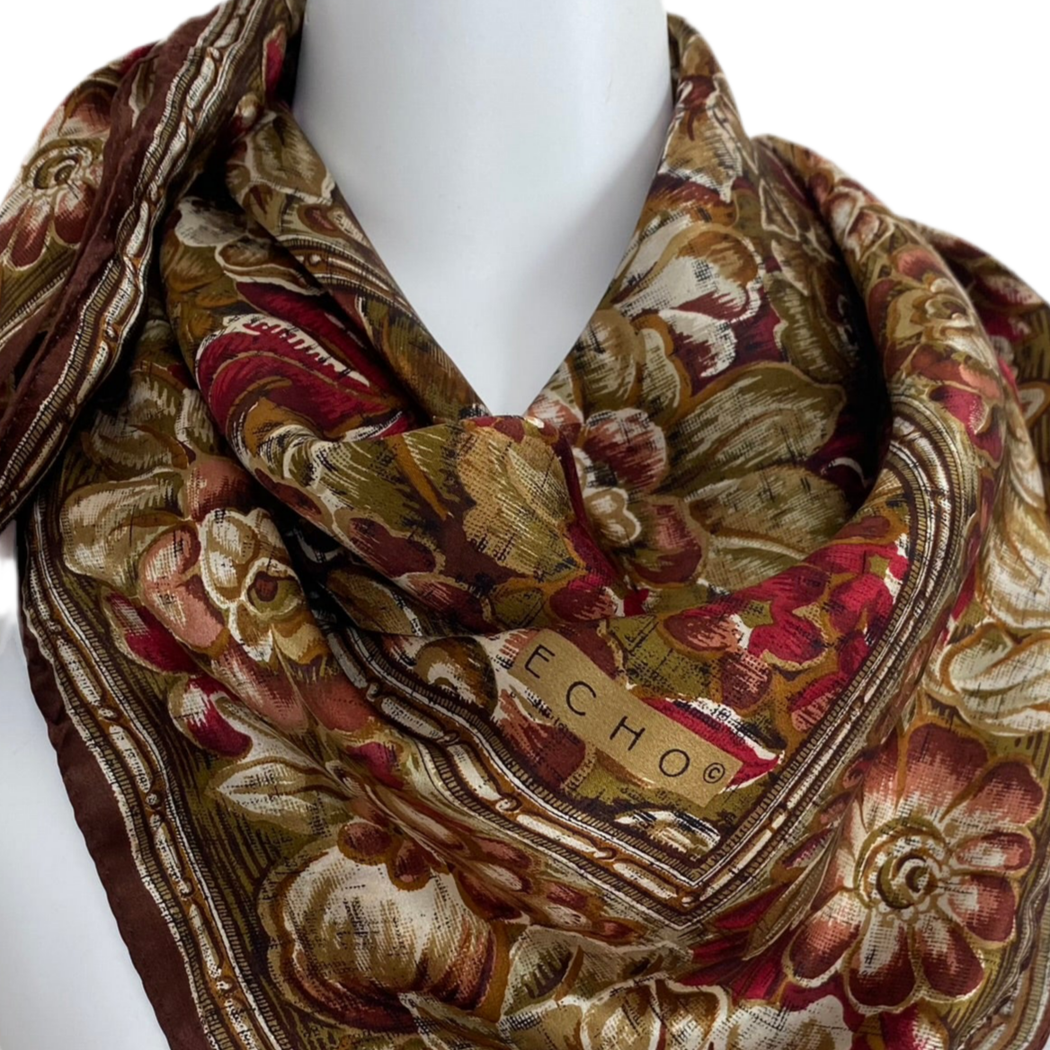 Echo Floral Silk Scarf - Square - 5258