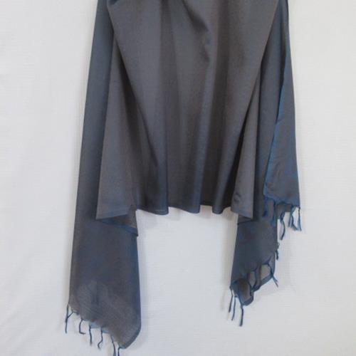 Indian Silk Embossed Floral Silk Scarf - Long – 4747