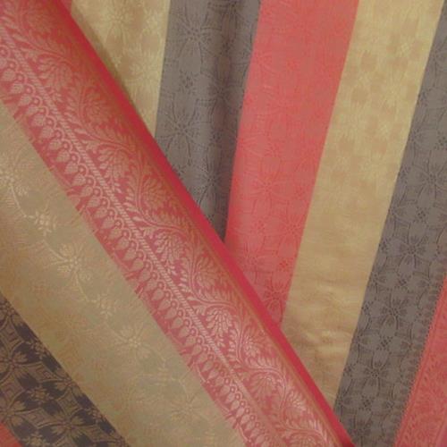 Indian Silk Floral Striped Silk Scarf - Long – 4748