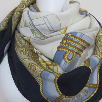 Loredano Nautical Silk Scarf Square - 4775