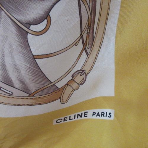 Celine Paris Equestrian Silk Scarf Square - 4799