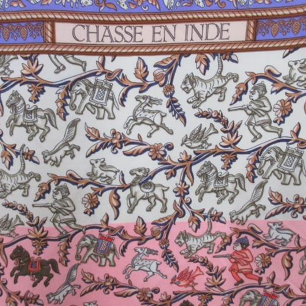 HERMES Silk Scarf - Chasse en Inde - 35" Square - 4806