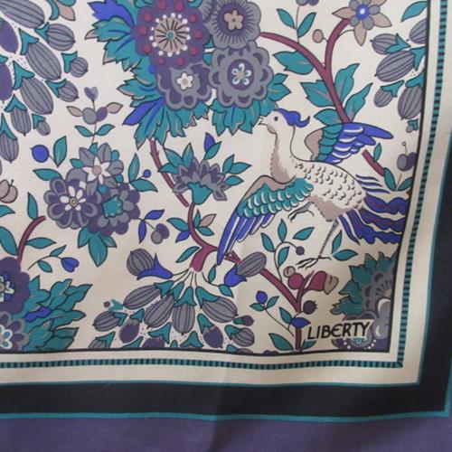 Liberty Floral Art Silk Scarf - Square - 4811