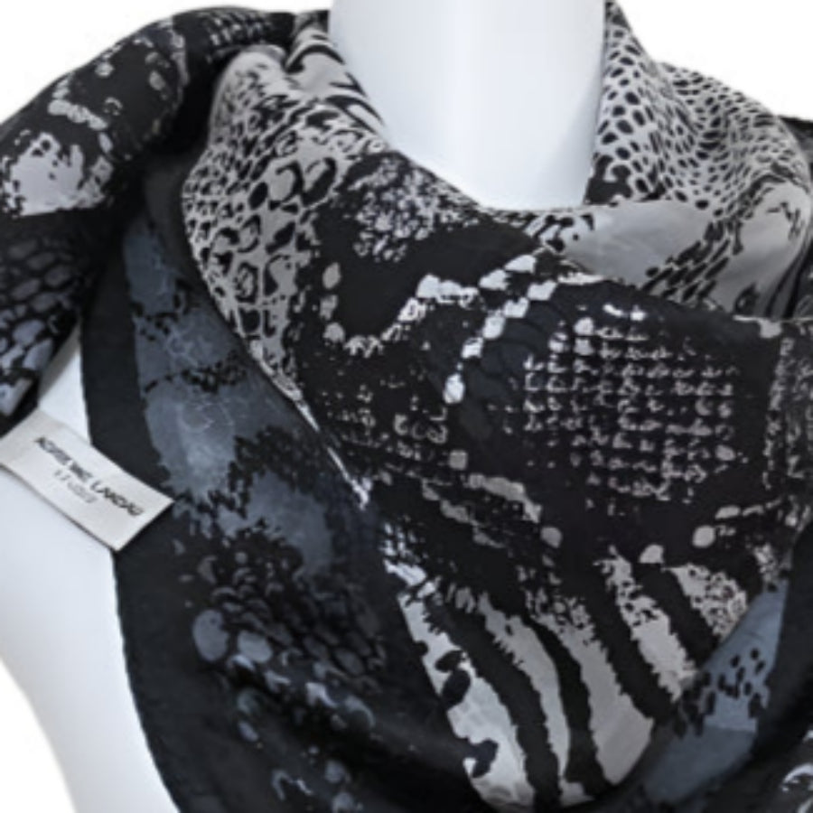 Adrienne Landau Snakeskin Silk Scarf - Square - 4834