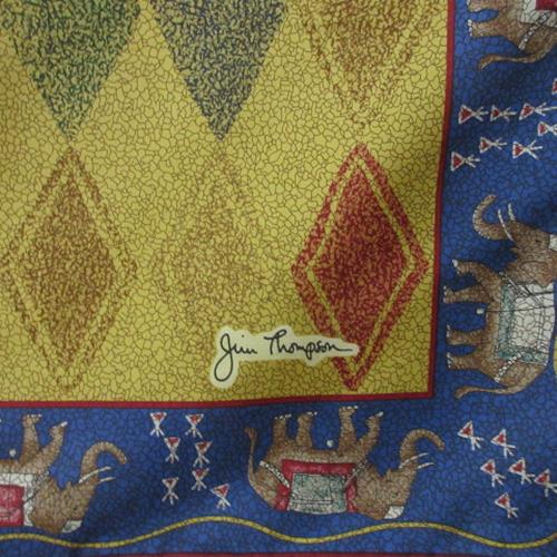 Jim Thompson Art Elephants Silk Scarf - Square – 4838