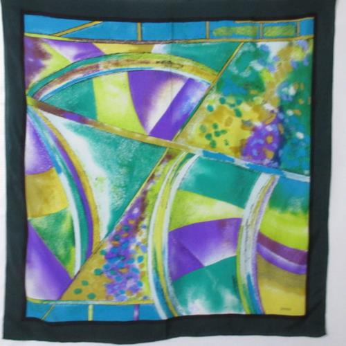 Loredano Abstract Art Silk Scarf - Square