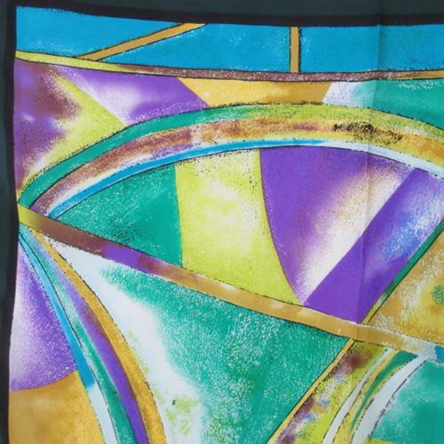 Loredano Abstract Art Silk Scarf - Square