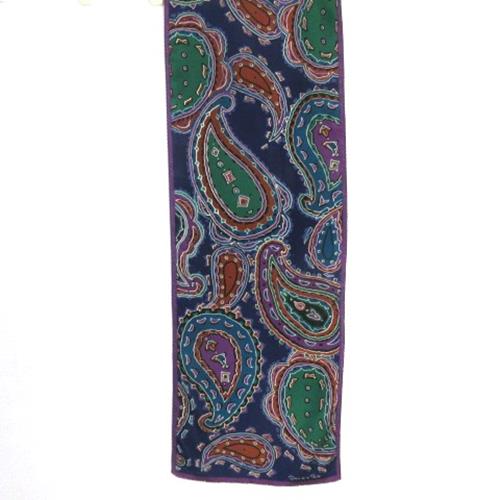 Oscar de la Renta Paisley Silk Scarf - Long - 4854