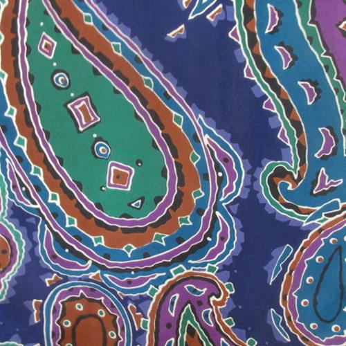 Oscar de la Renta Paisley Silk Scarf - Long - 4854