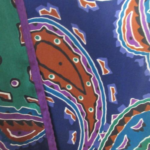 Oscar de la Renta Paisley Silk Scarf - Long - 4854