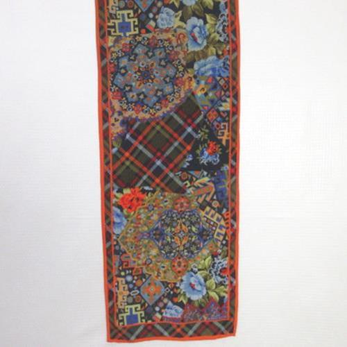 Albert Nipon Floral Silk Scarf - Long -4863