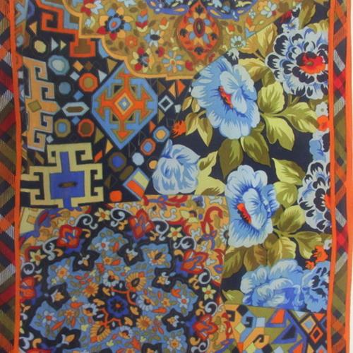 Albert Nipon Floral Silk Scarf - Long -4863