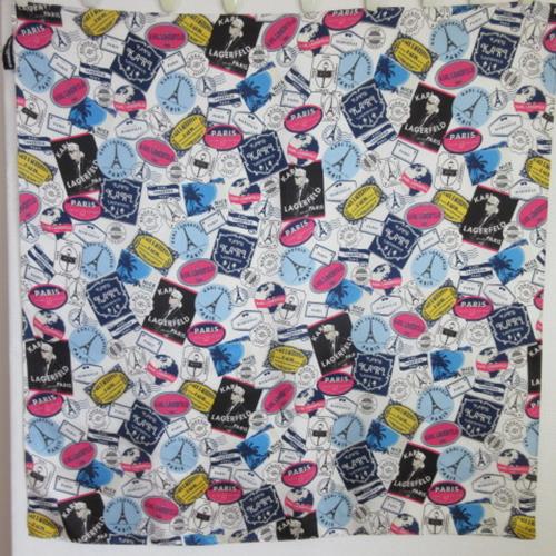 KARL LAGERFELD Silk Scarf - Paris Art - 35" Square - 4878