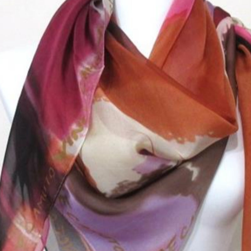 Vince Camuto Chiffon Abstract Silk Scarf - Square – 4891
