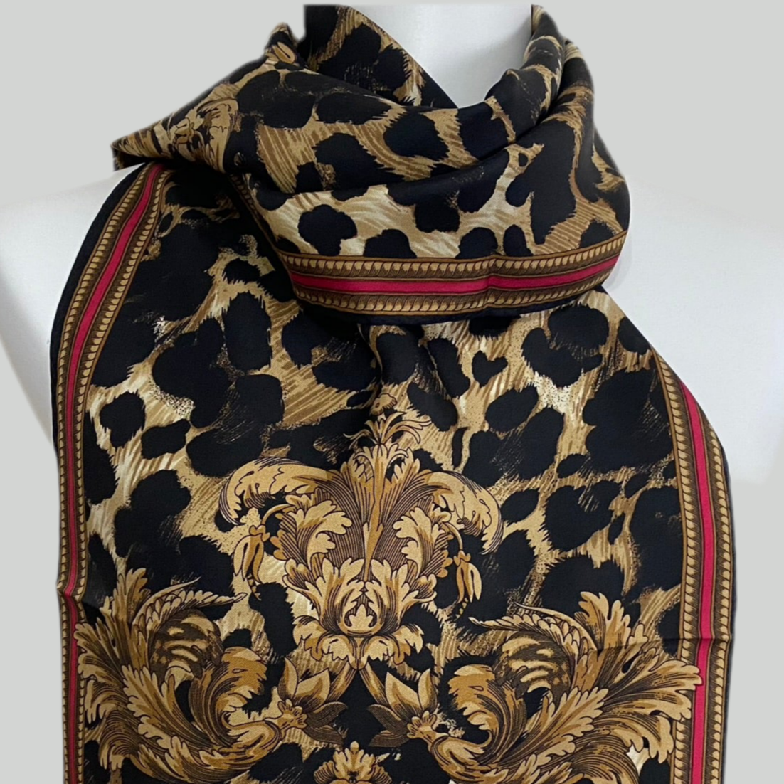 Adrienne Landau Animal Print Silk Scarf - Long - 5225