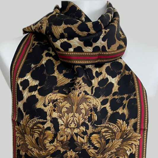 Adrienne Landau Animal Print Silk Scarf - Long - 5225