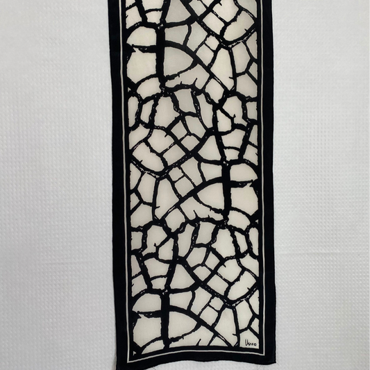 Vera Neumann Abstract Art Silk Scarf Long - 5167