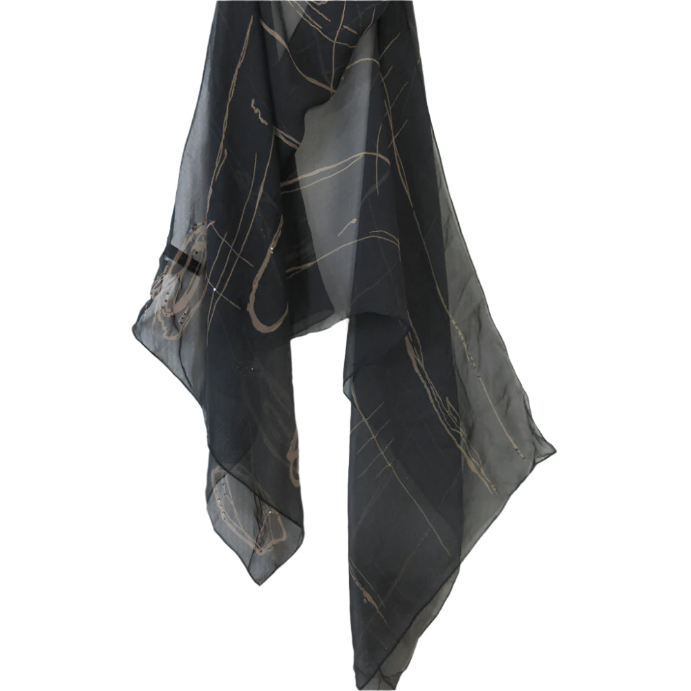 Kenneth Cole Designer Chiffon Silk Scarf - Long - 5482