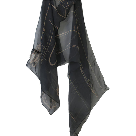 Kenneth Cole Designer Chiffon Silk Scarf - Long - 5482