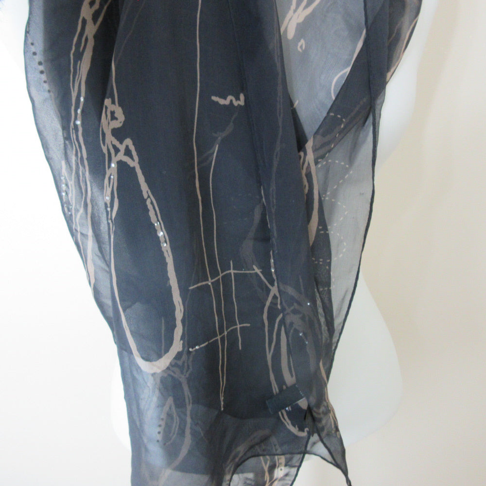 Kenneth Cole Designer Chiffon Silk Scarf - Long - 5482
