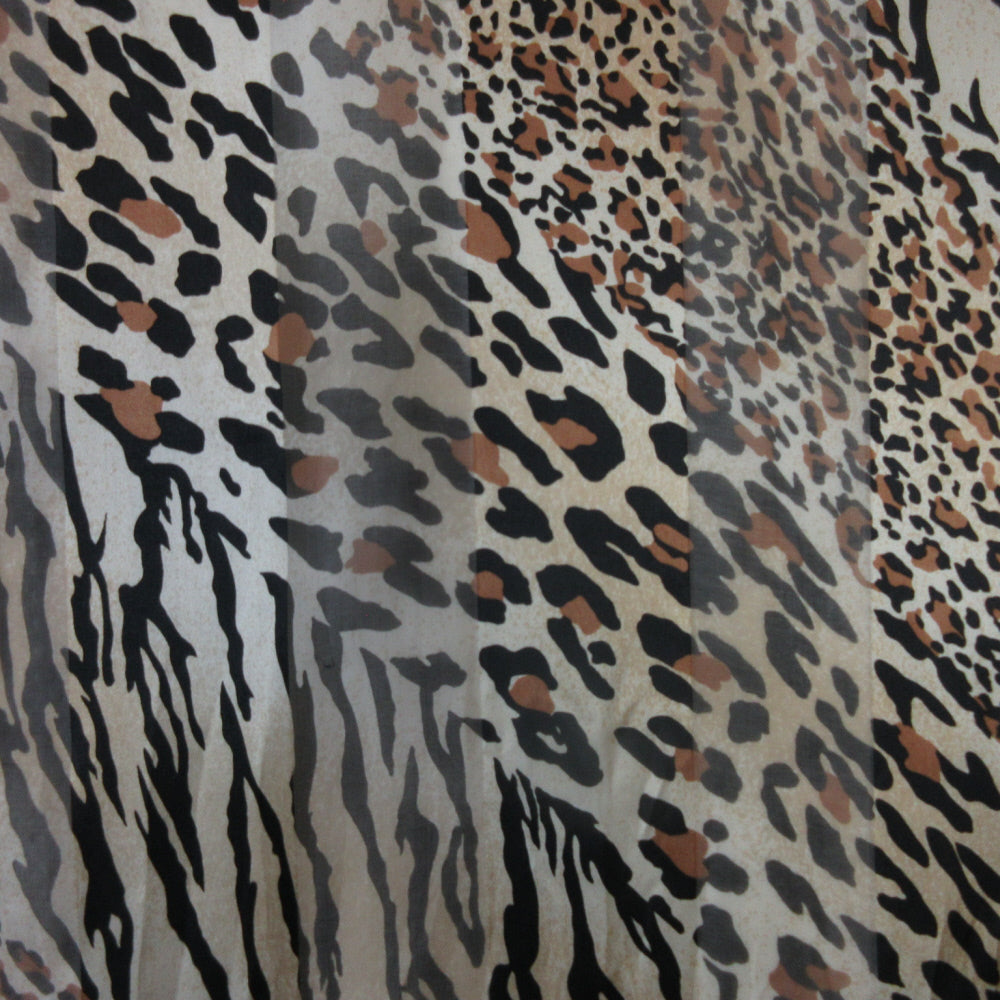 Animal Print Cheetah Silk Scarf - Long - 5483