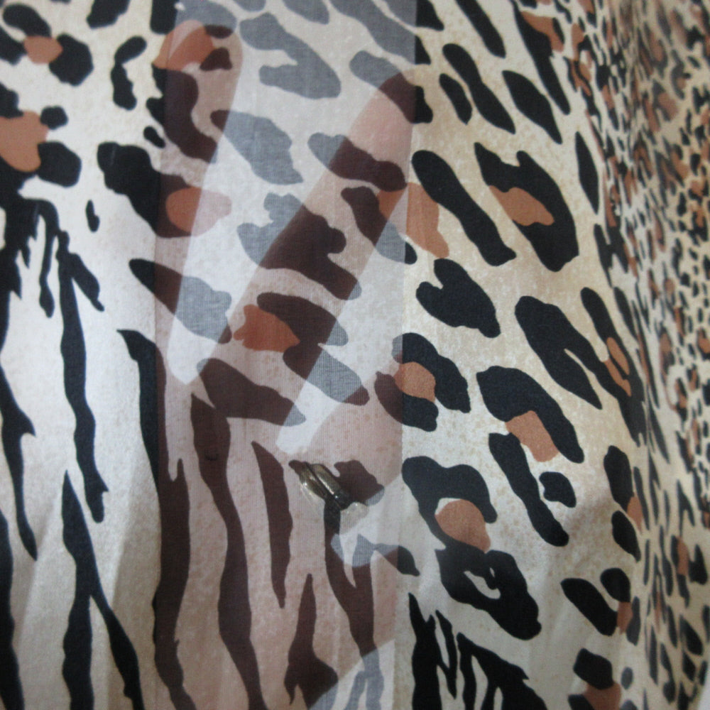 Animal Print Cheetah Silk Scarf - Long - 5483