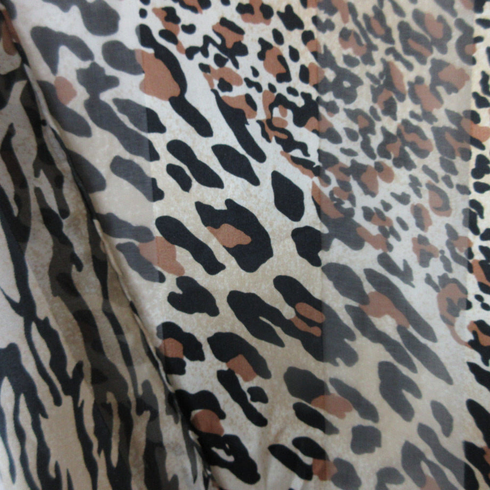 Animal Print Cheetah Silk Scarf - Long - 5483