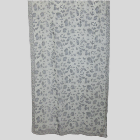 Animal Print Design Silk Chiffon Scarf - Long - 5544